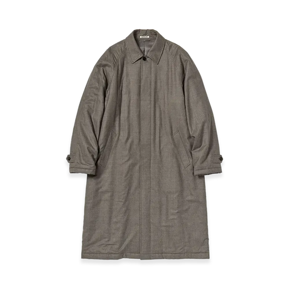 AURALEE Super Light Wool Padded Coat "Top Brown"