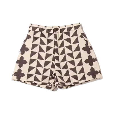 atmos pink Nakawata Quilt Gala Shorts "Beige/Brown"
