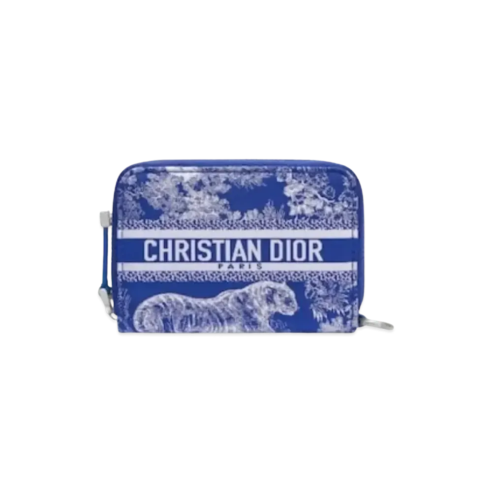Dior Card Holder "Neon Blue"