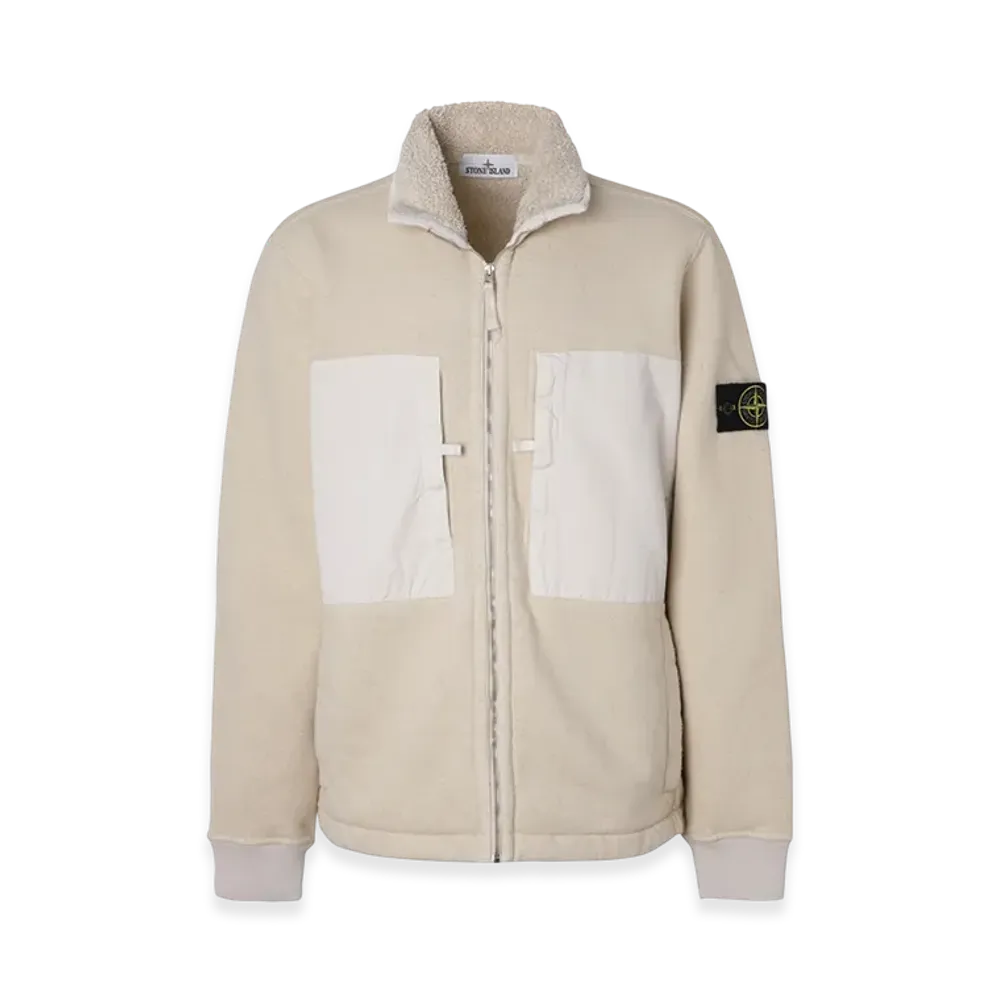 Stone Island Blouson 67256 Plated Terry Fleece "Plaster"