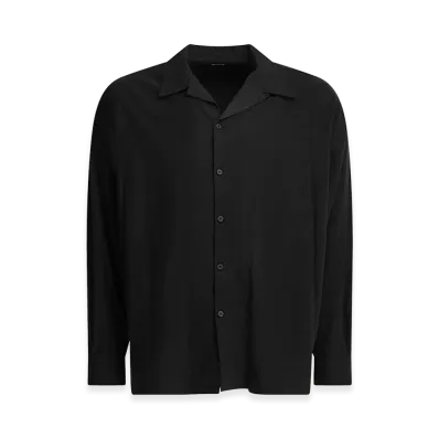 A.PRESSE Casual Silk Shirt "Black"