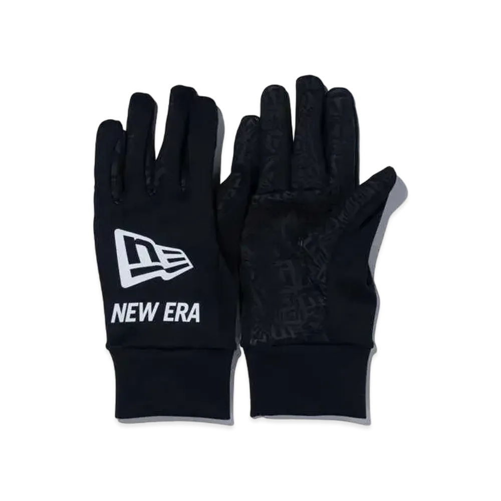 NEW ERA Fleece Warmer Glove Flag Logo "Black/Reflective White"