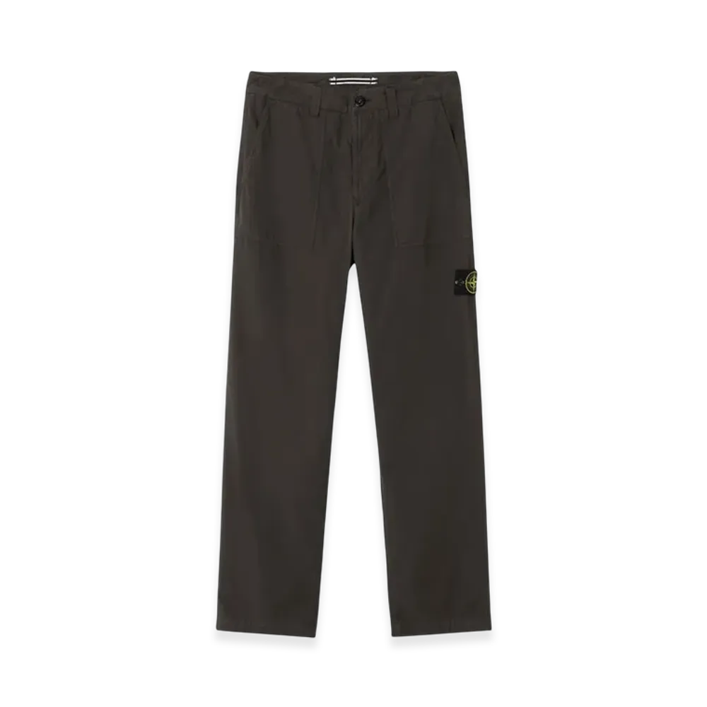 Stone Island Canvas Weave Cotton Pants "Khaki"