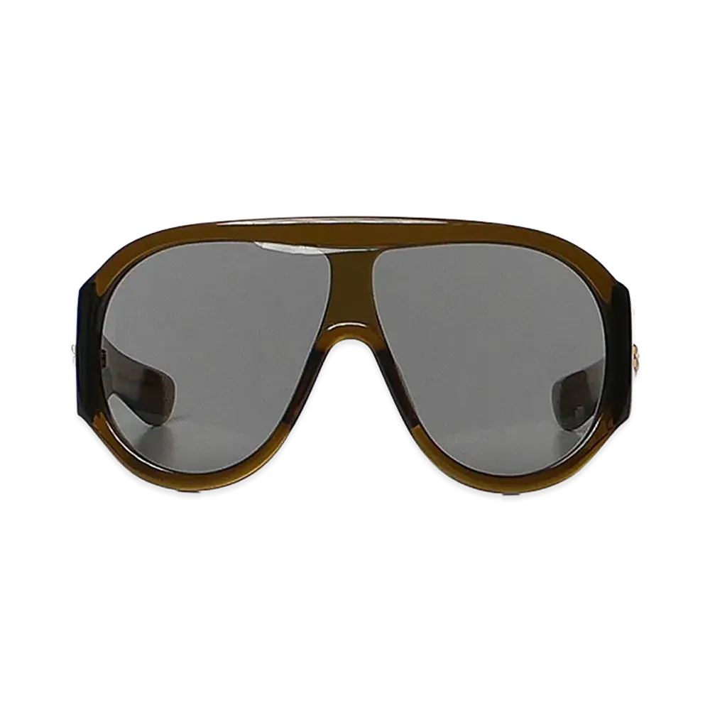 Bottega Veneta Women's Shield Sunglasses "Green"