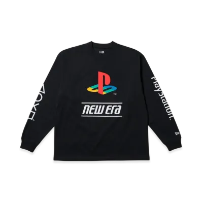 NEW ERA x PlayStation Family Mark New Era Logo Oversized Cotton L/S T-Shirt "Black"