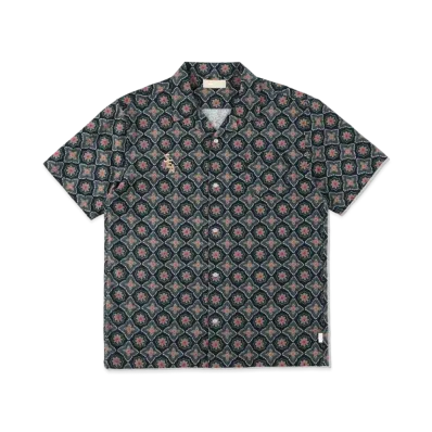 WIND AND SEA S_E_A (PATTERN) OPEN COLLAR SHIRT "Navy"