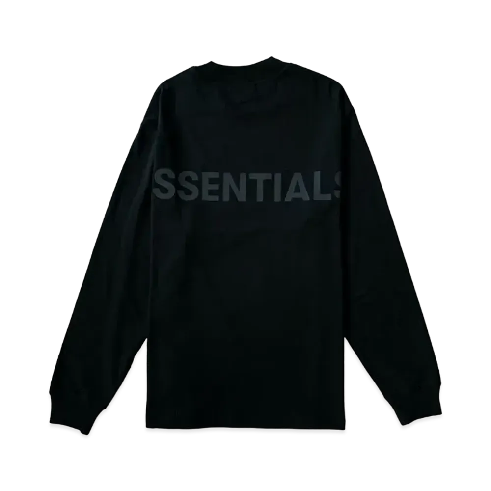 FEAR OF GOD ESSENTIALS Logo Boxy Long Sleeve T-Shirt "Black"