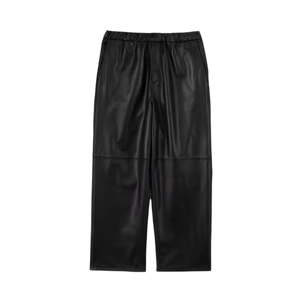 Graphpaper Lamb Leather Wide Easy Pants "Black"