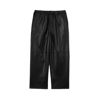 Graphpaper Lamb Leather Wide Easy Pants "Black"
