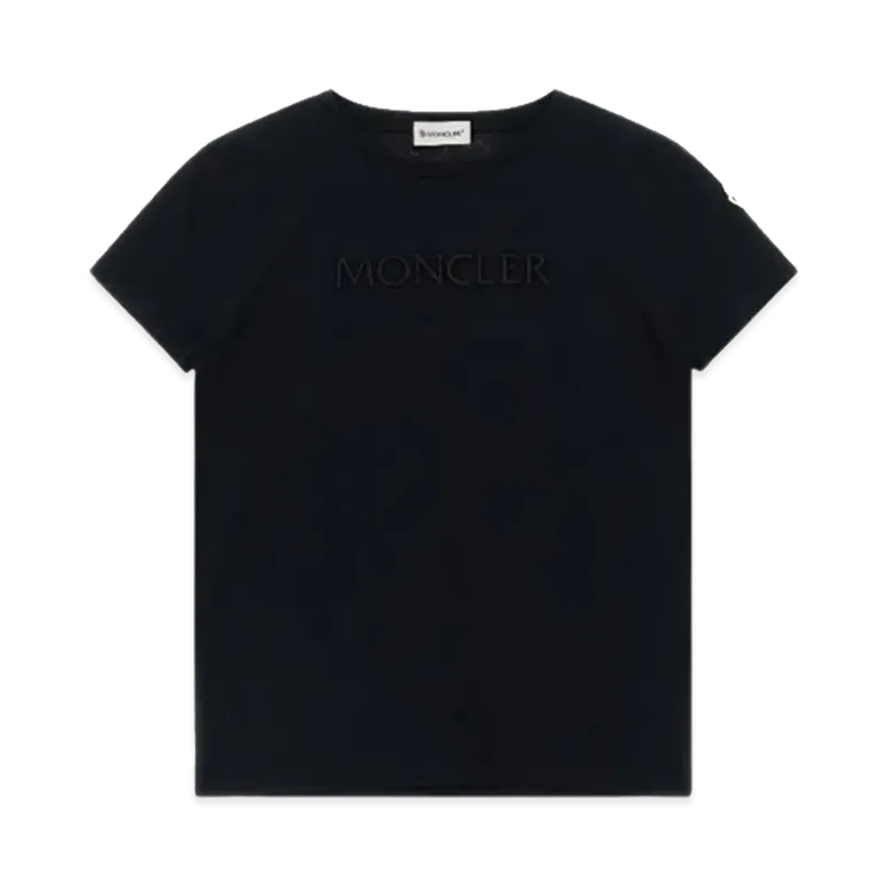 MONCLER Kids Logo Embroidery T-Shirt "Black"