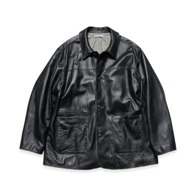 uniform experiment Leather Car Coat "Black"