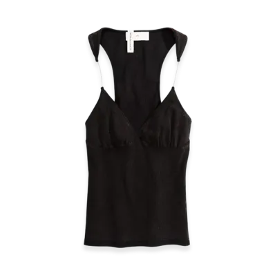H&M x Glenn Martens Ribbed Tank Top "Black"
