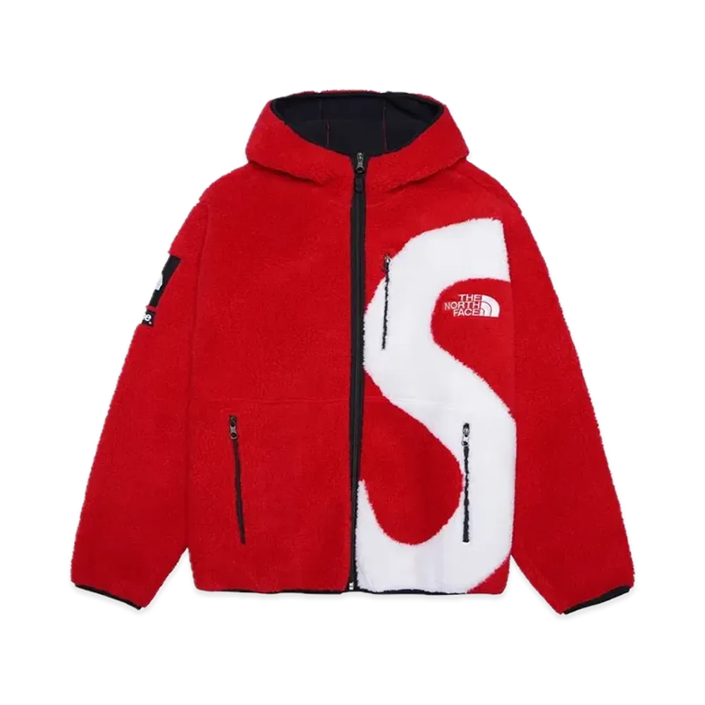 Supreme x The North Face S Logo Hooded Fleece Jacket "Red"