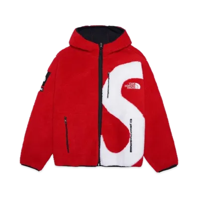 Supreme x The North Face S Logo Hooded Fleece Jacket "Red"
