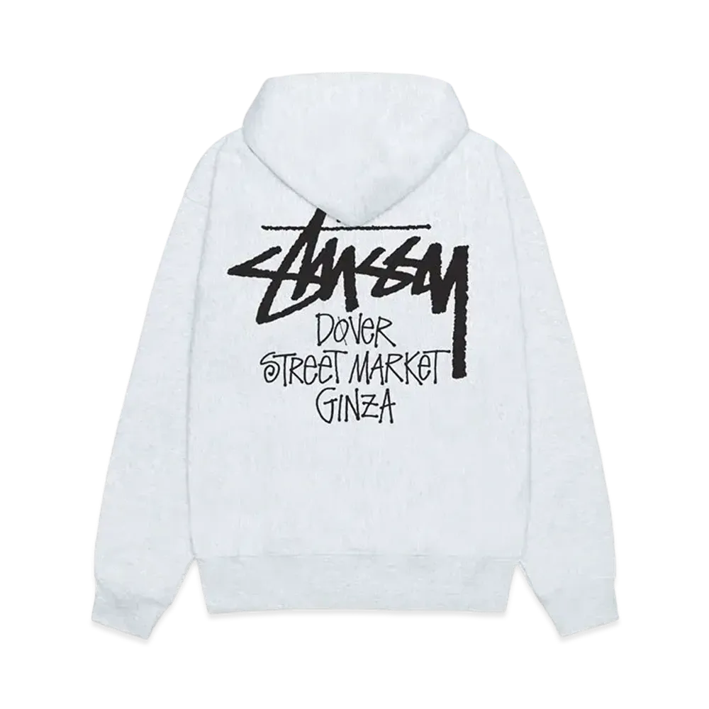 Stussy x Dover Street Market Ginza Hoodie "Ash Grey"