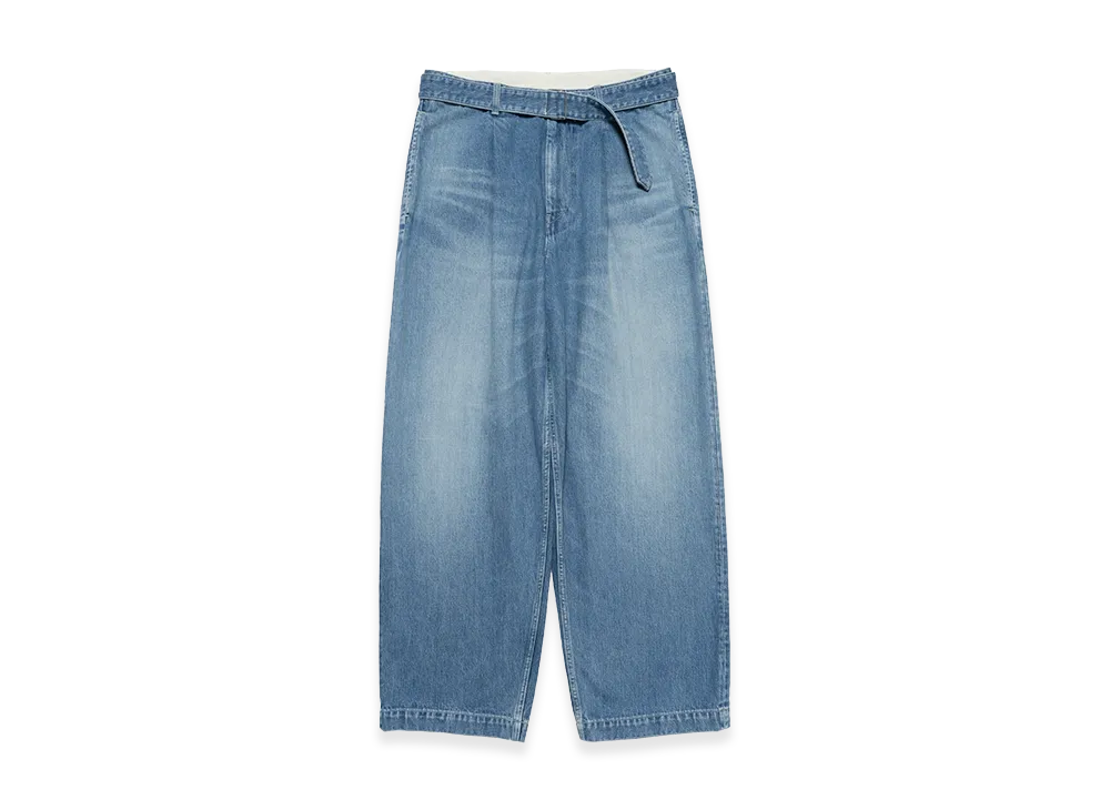 Graphpaper Selvage Denim Belted Pants Light Fade "Light Indigo"