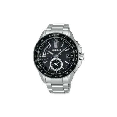 SEIKO Brightz Solar Radio World Time Executive Line "Black" SAGA111