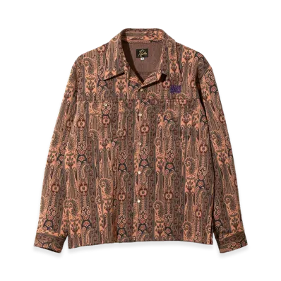 NEEDLES Saddleman Shirt - Poly Jacquard "Orange"