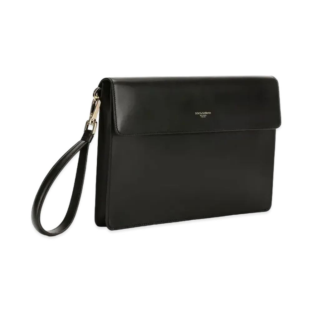 Dolce&Gabbana Pochette Mediterraneo Calfskin "Black"