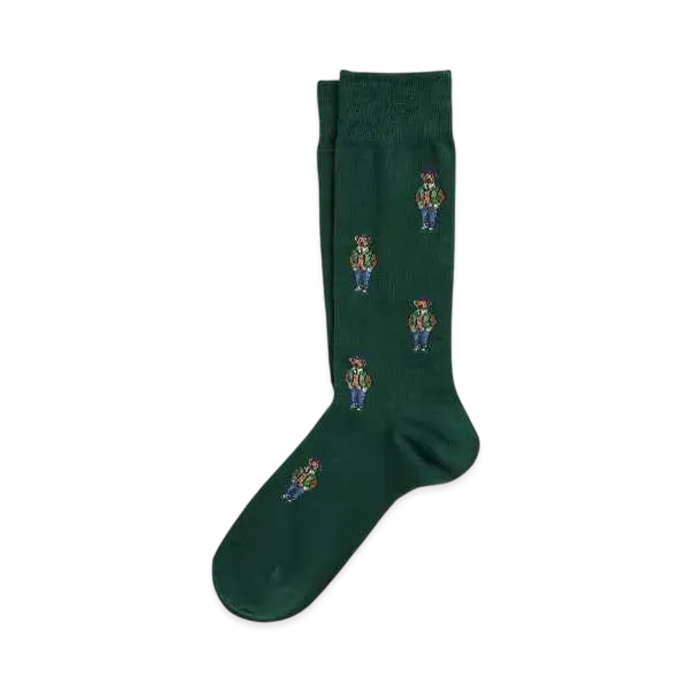 Polo Ralph Lauren Polo Bear Cotton Blend Trouser Socks "Green"