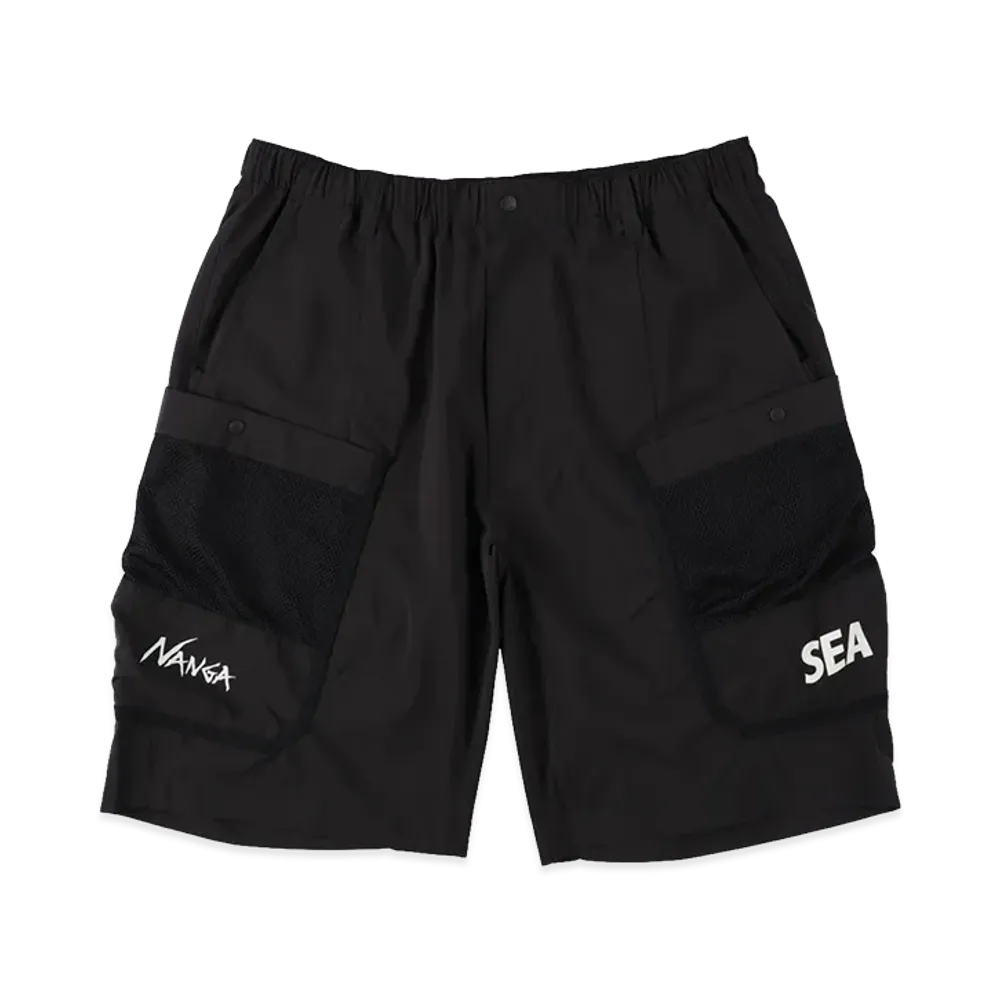 WIND AND SEA x NANGA Phantom Grid Cargo Shorts "Black"