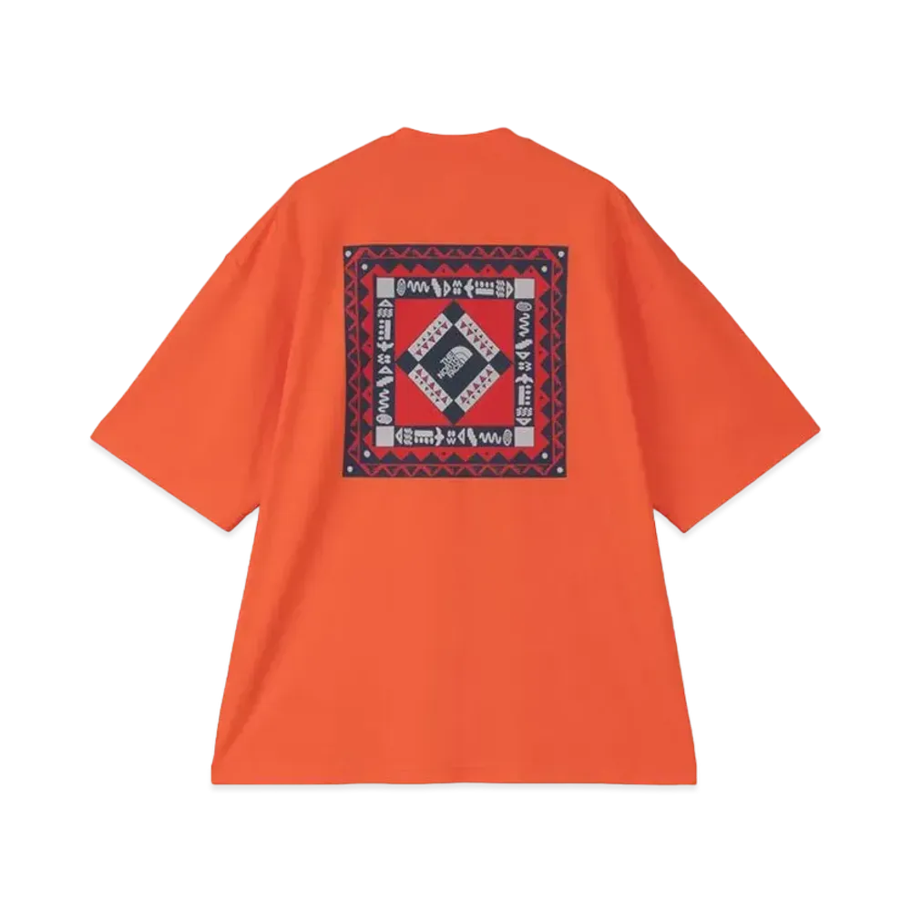 The North Face Short Sleeve Retro Bandana Logo Tee "TNF Orange"