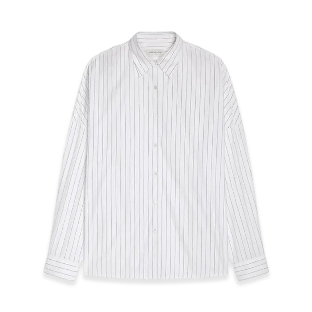 DRIES VAN NOTEN Women's Cotton Cocoon Shirt "Navy"
