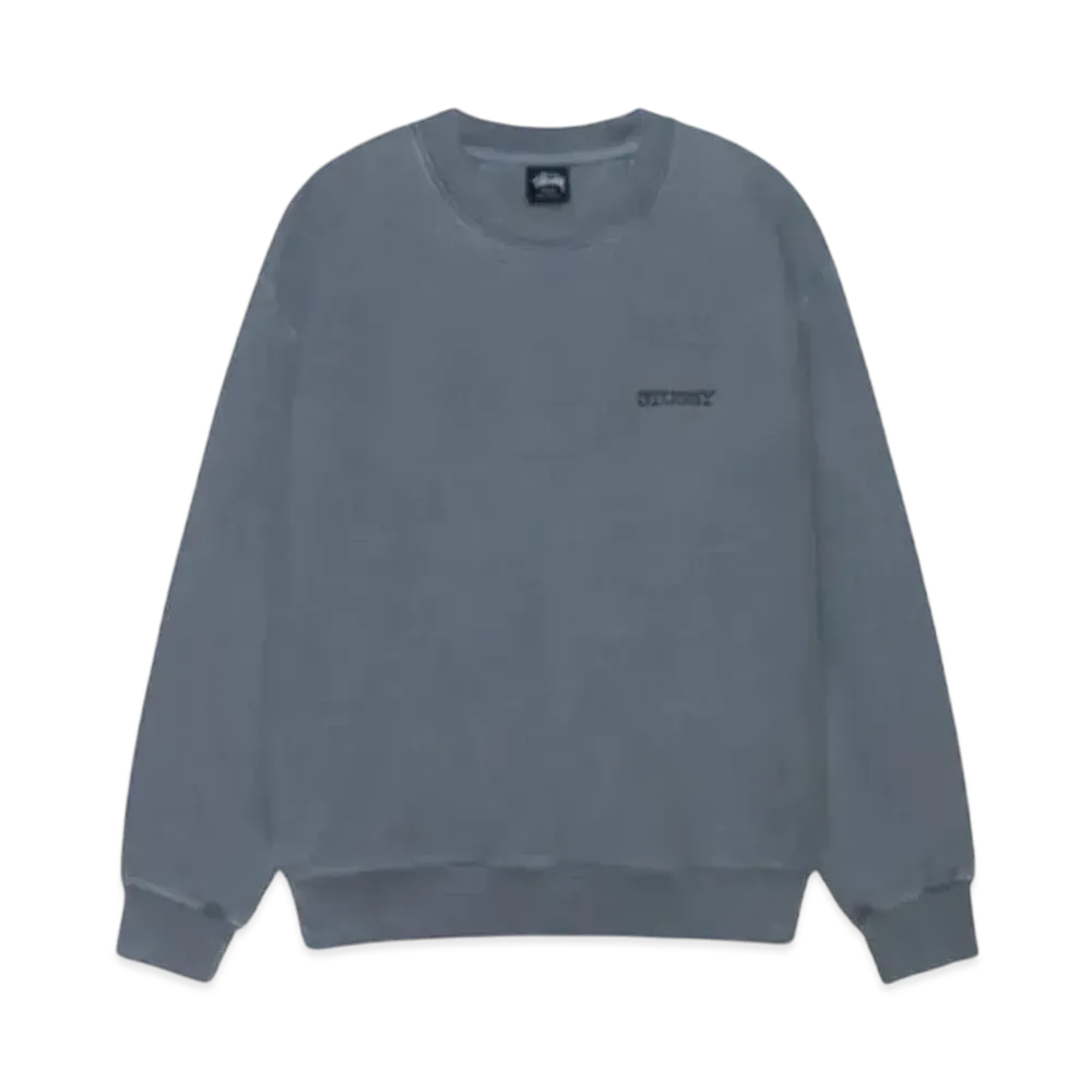Stussy Jumbo Crew Pigment Dyed "Navy"