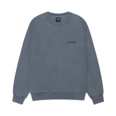 Stussy Jumbo Crew Pigment Dyed "Navy"