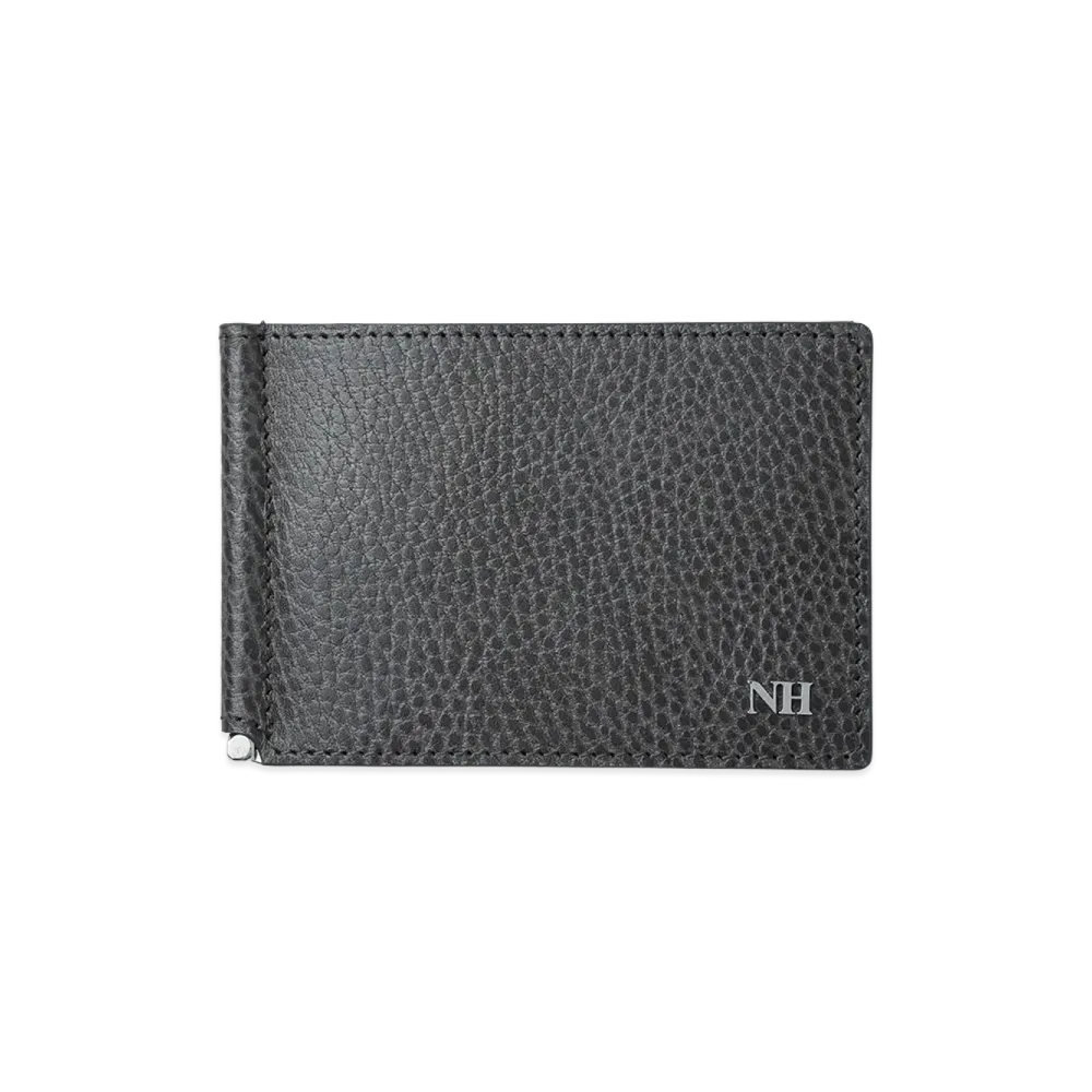 NEIGHBORHOOD Leather Clip Wallet "Gray"