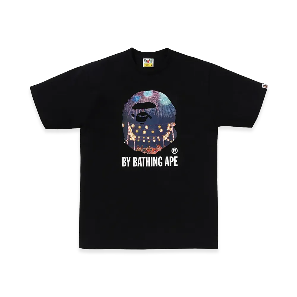 A BATHING APE Japanese Festival Photo by Bathing Ape Tee "Black"