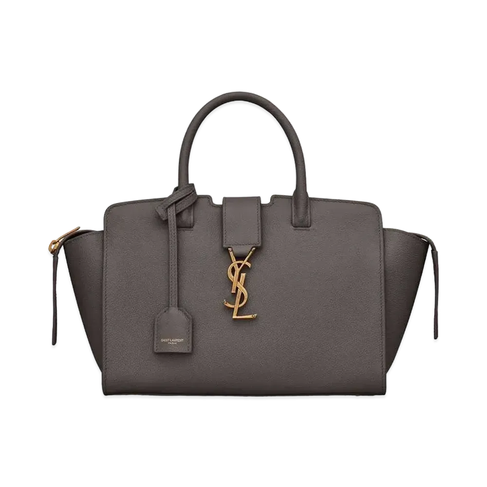 Saint Laurent Downtown Baby Tote In Grained Leather "Pebble"