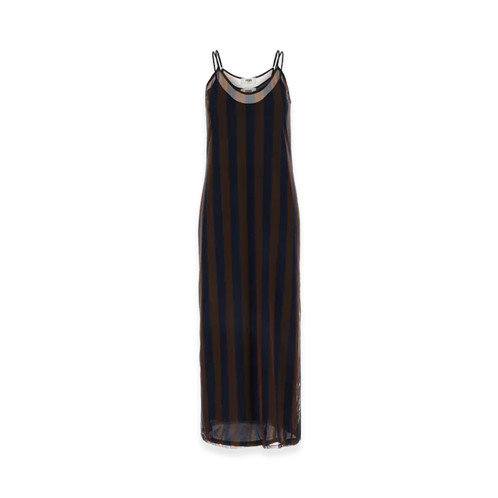 FENDI Women's Stretch Tulle Dress "Multicolor"