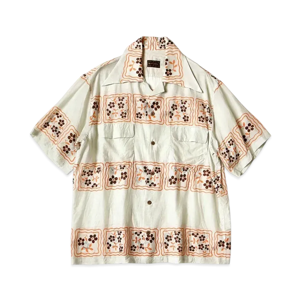 KAPITAL Silk Rayon Cookie Langle Color Aloha Shirt "Kinari"