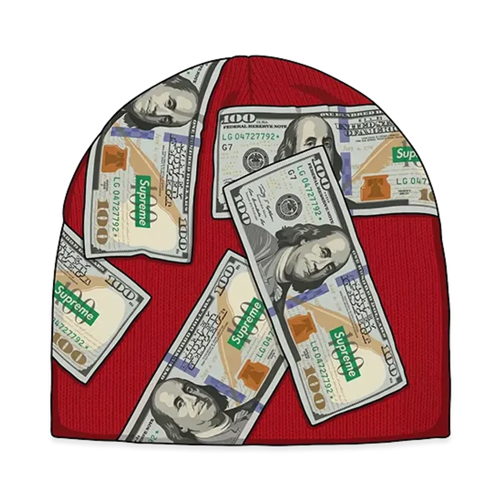 Supreme Money Beanie "Red"