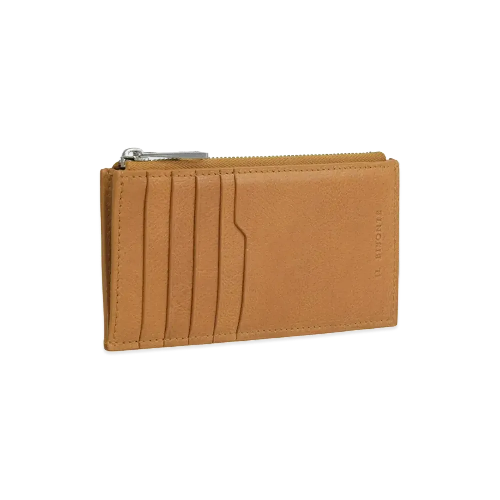IL BISONTE Women's Card Case "Brown"