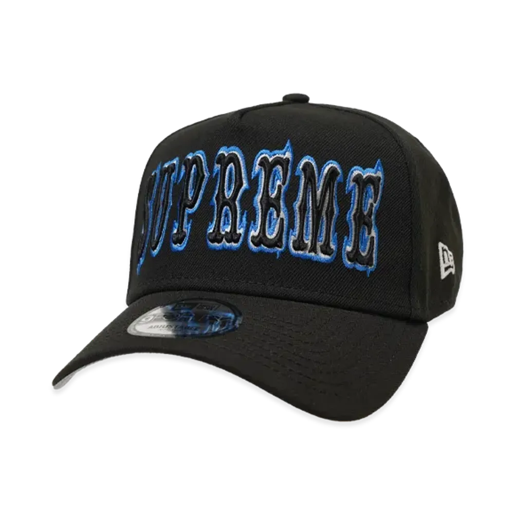 Supreme Gothic Outline Adjustable New Era "Black"