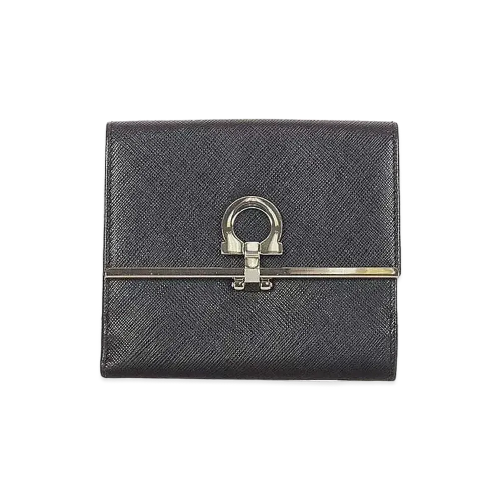 Salvatore Ferragamo Gancini Wallet "Black"