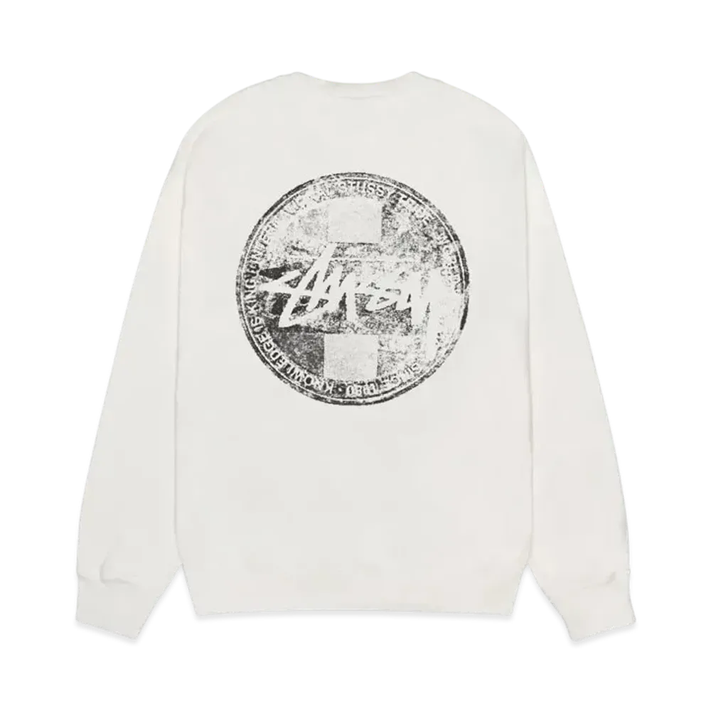 Stussy Dot Stamp Crew Pigment Dyed "Natural"