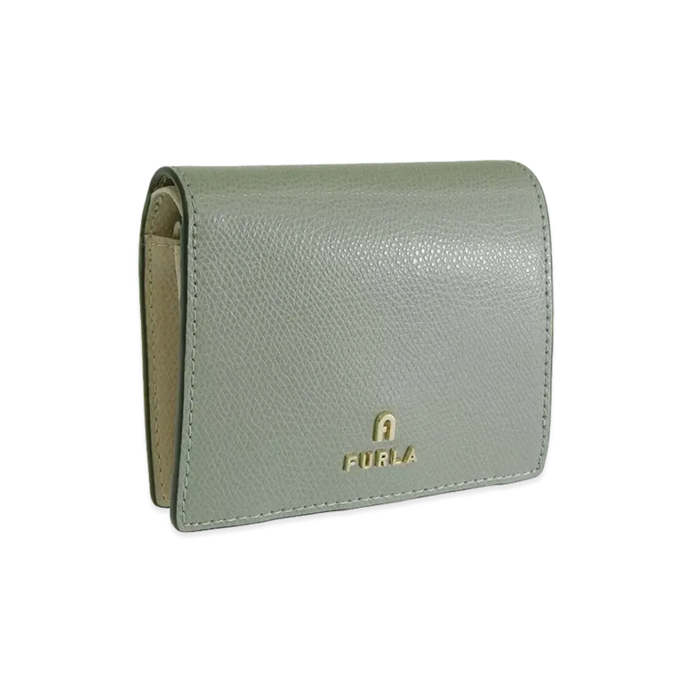 FURLA Camelia S Compact Wallet Bifold Coin "Gray"