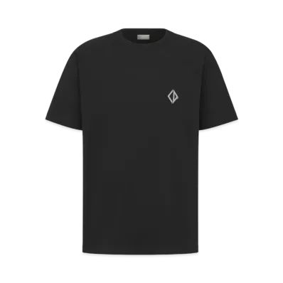 Dior Men's CD Diamond T-Shirt, Relaxed Fit Cotton Jersey "Black"