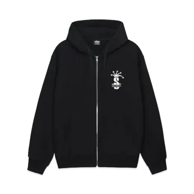 Stussy Crown Band Zip Hoodie "Black"