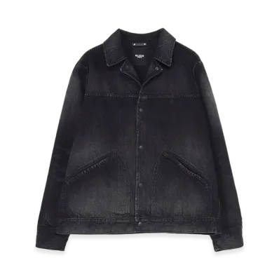 WILDSIDE YOHJI YAMAMOTO x MINEDENIM Black Denim Ranch Jacket "Black"