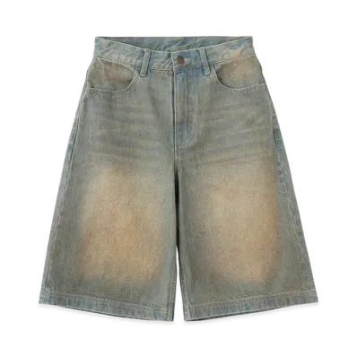 X-Girl Women's Waxed Denim Shorts "Light Indigo"