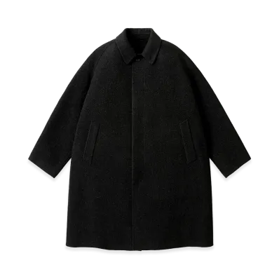 A.PRESSE Cashmere Melton Long Coat "Charcoal"