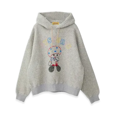 HYSTERIC GLAMOUR Noko Chan Embroidery Oversized Hoodie "Top Gray"