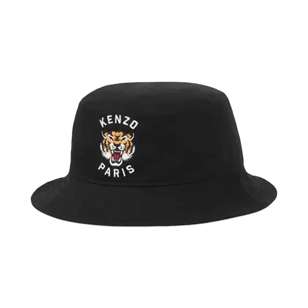 KENZO 'VARSITY' Cotton Bucket Hat "Black"