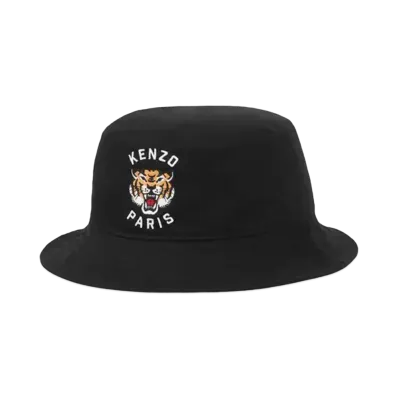 KENZO 'VARSITY' Cotton Bucket Hat "Black"