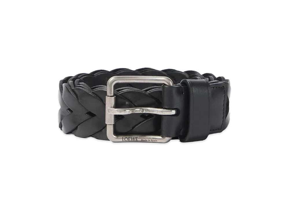 LOEWE Woven Leather Belt "Black"