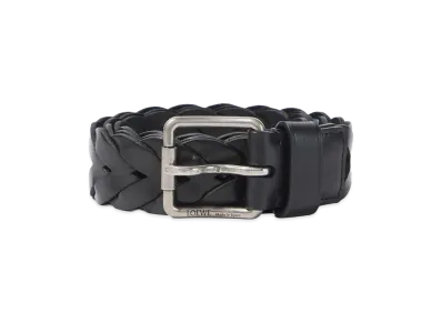 LOEWE Woven Leather Belt "Black"